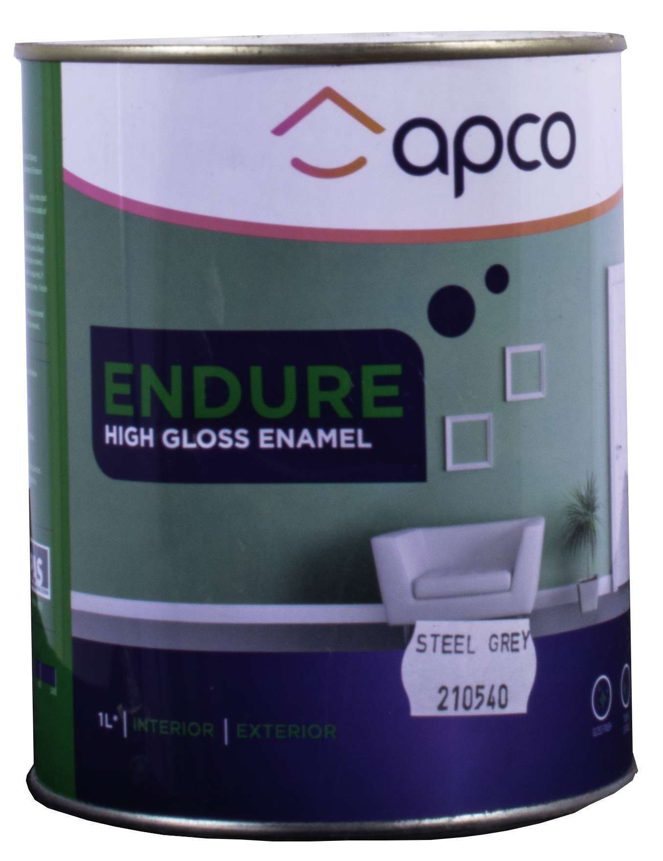 Apco Endure Gloss Enamel Grey 1L