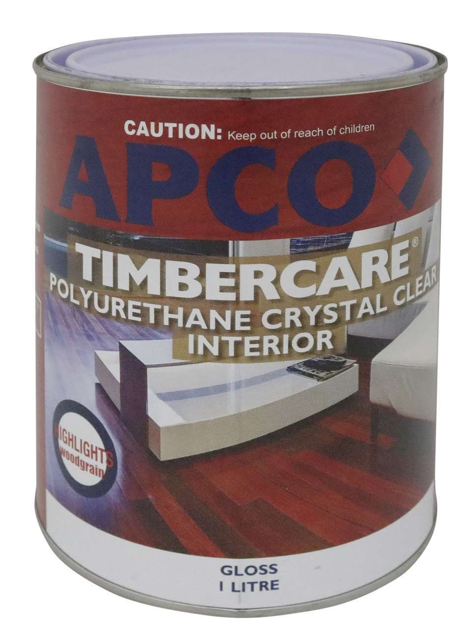 Apco Touchwood Varnish Gloss Polyurethane Clear 1L