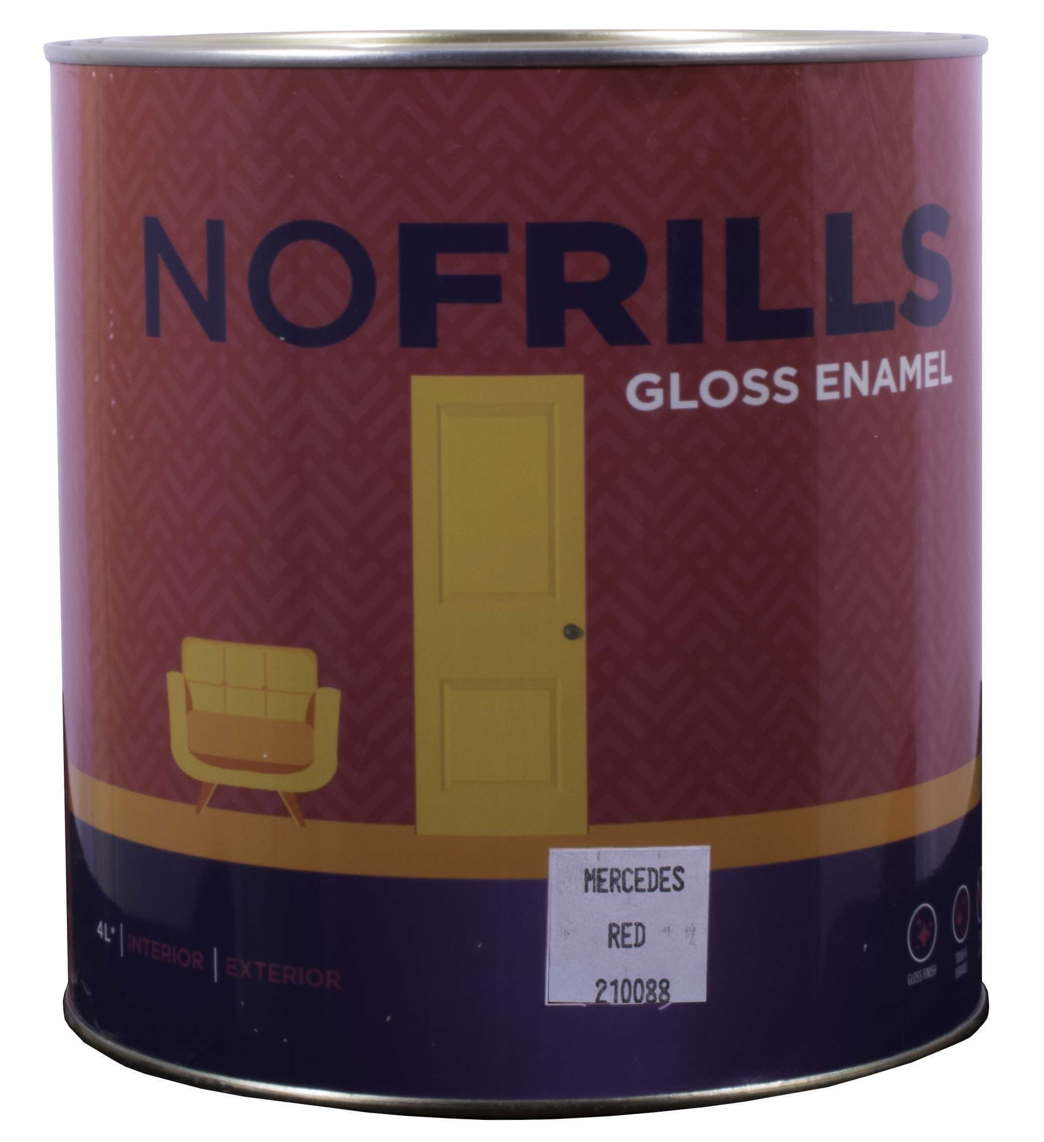 Apco No Frills Gloss Enamel Mercedes Red 4L**