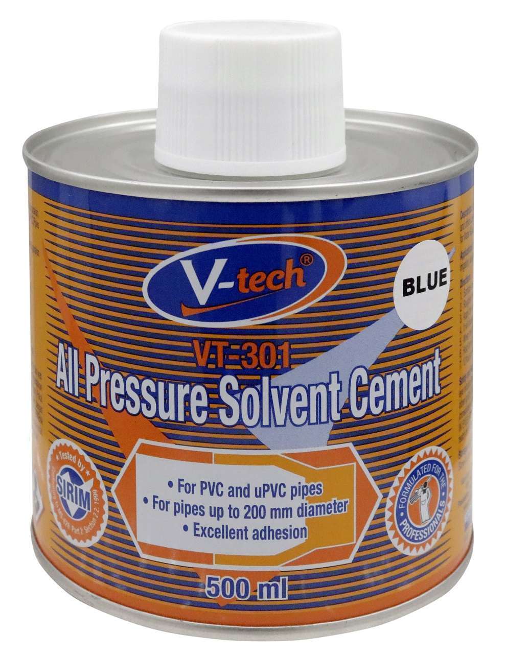 V-Tech PVC Solvent Cement Blue 500ml
