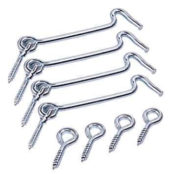 Fixworx Hook Gate & Eye Zinc Plate 50mm 4pc