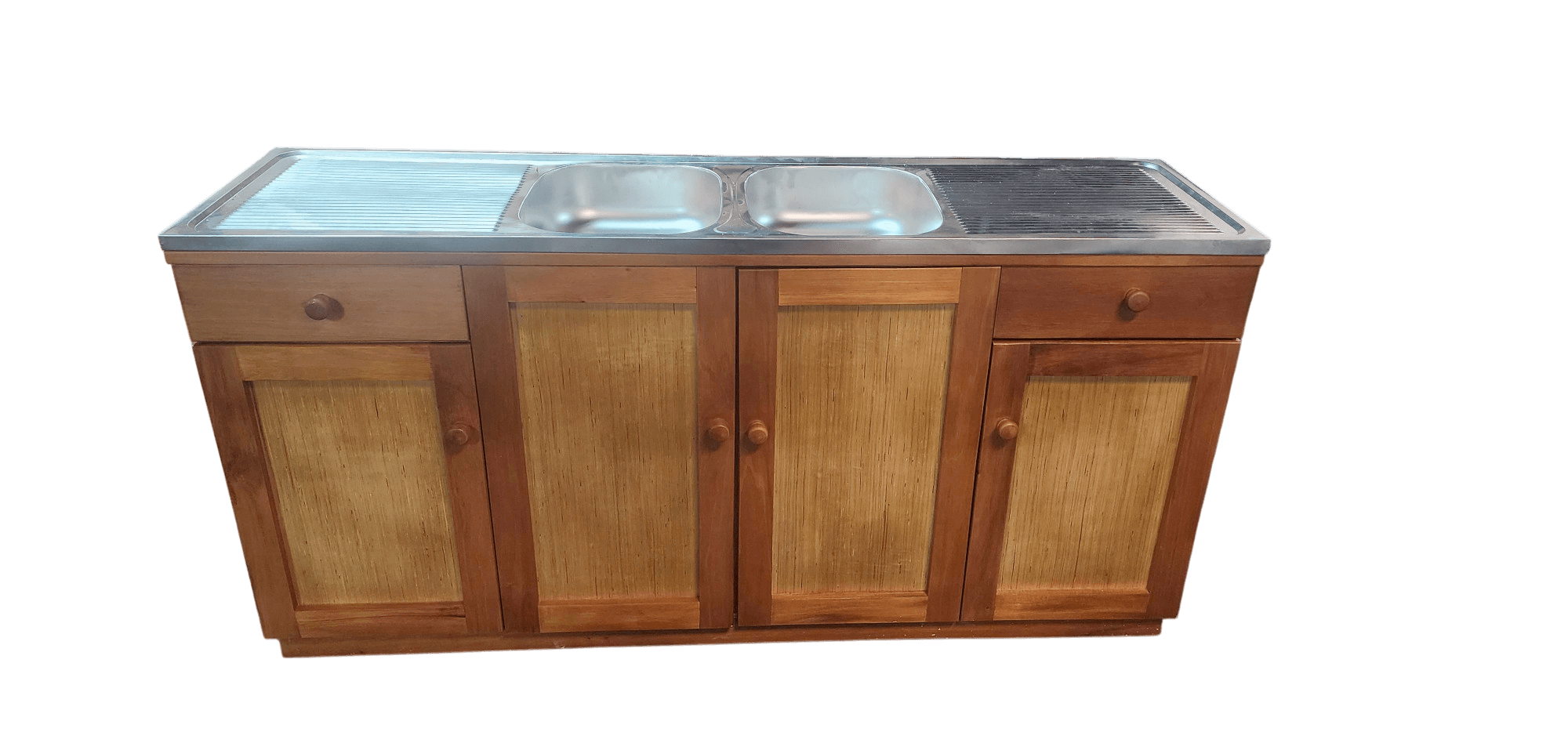 Diamex Premium Stainless Steel Double Sink Bench Unit