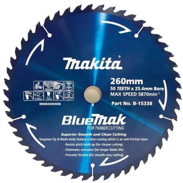 Makita Bluemak Circular Saw Blade 260mm x 50T