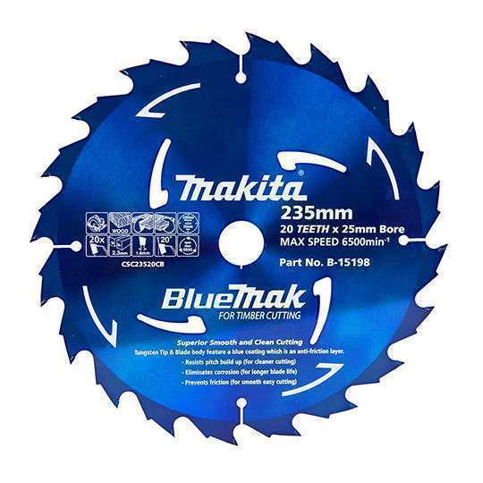 Makita Bluemak Circular Saw Blade 235mm x 20T