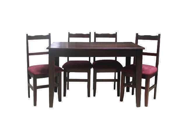 Webster Dining Set Dark Stain 5pc 120 x 77 x 760mm