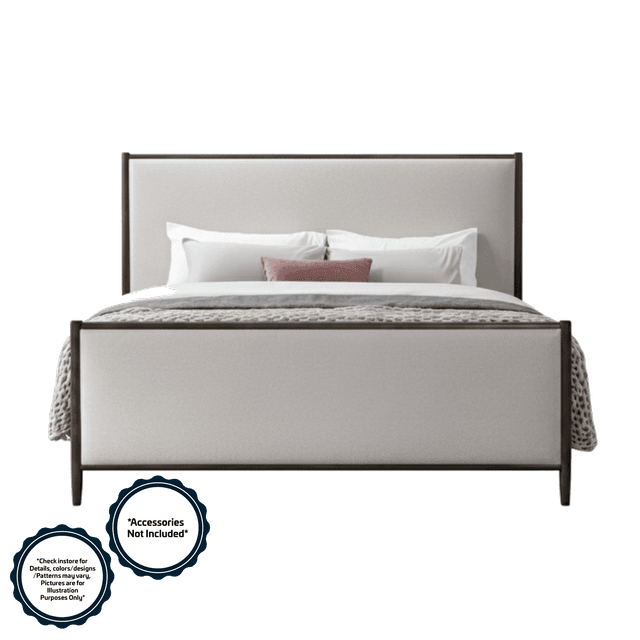 Inception King Bed L2030 x W1830mm Dark Walnut & Black - Vinod Patel ...
