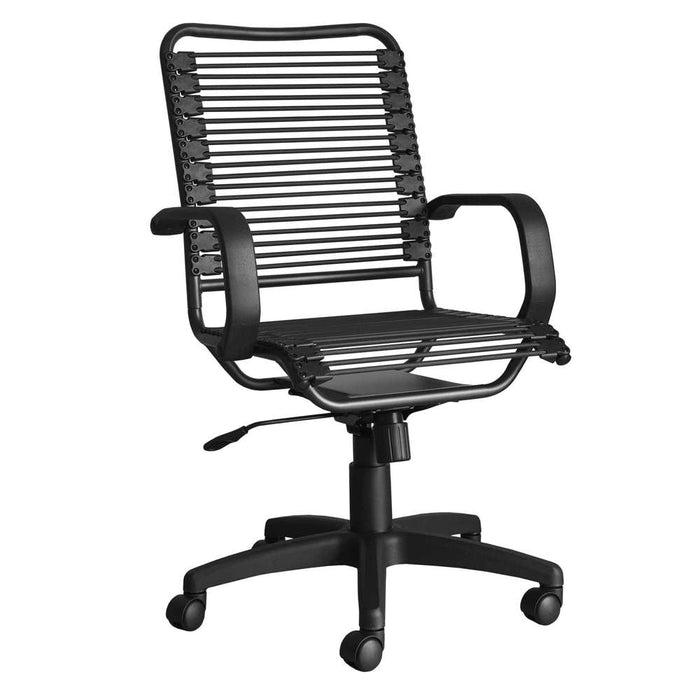 Bungee Cord Mid Back Office Chair Black