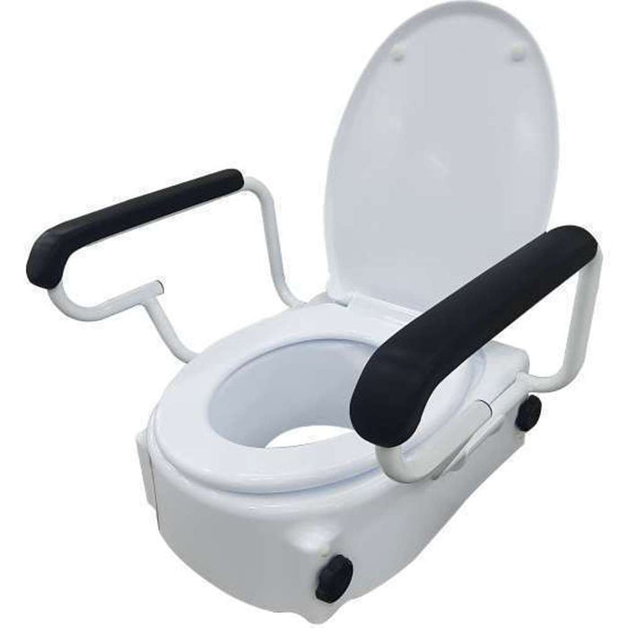 Care Toilet Seat Riser 9.5cm w/ Handrail