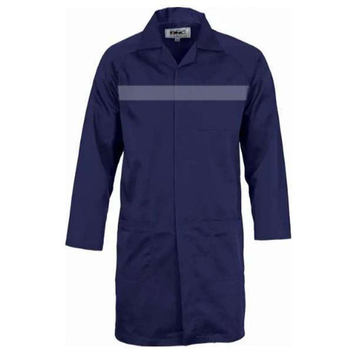 Dust Coat Navy Blue Poly Cotton Reflector (XXL) Size 42