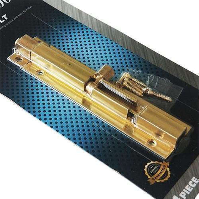 Barrel Bolt 4" x 5/16" Solid Brass w/ Screws