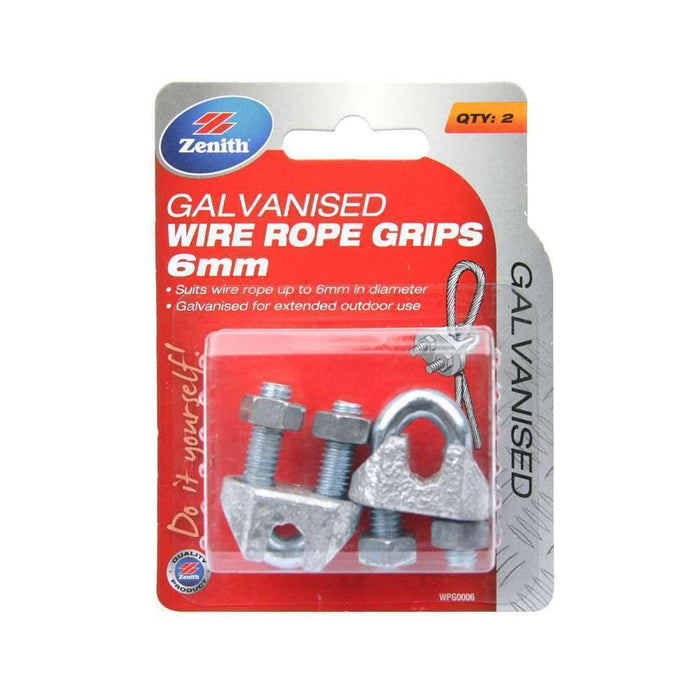 Zenith Wire Rope Grip 6mm Galv