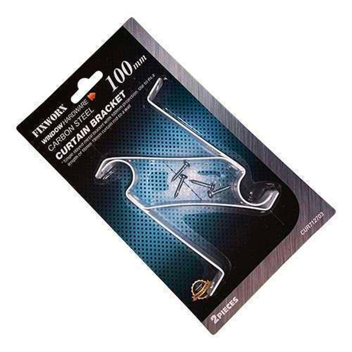 Fixworx Curtain Bracket 100mm 2pc