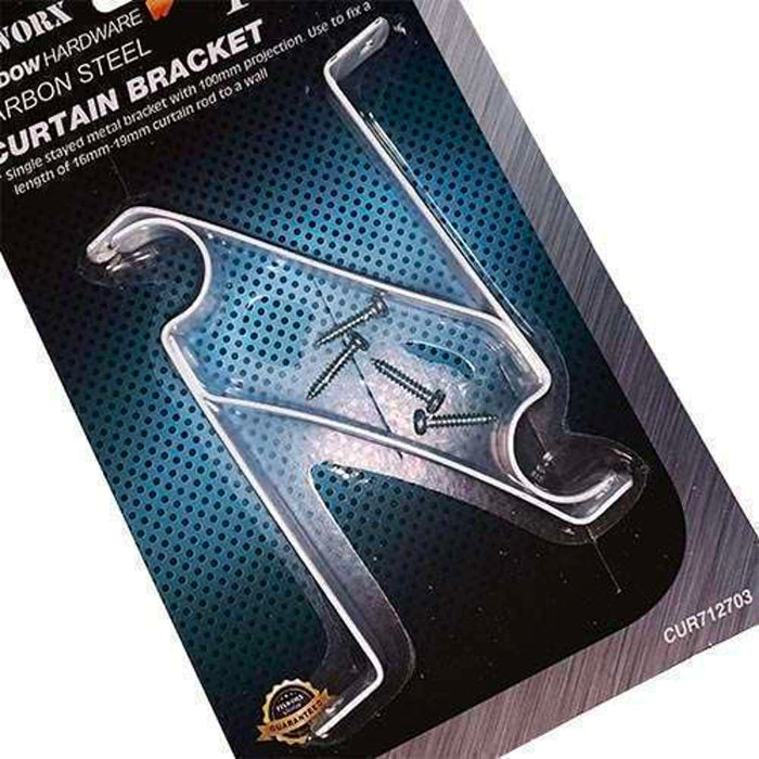Fixworx Curtain Bracket 100mm 2pc