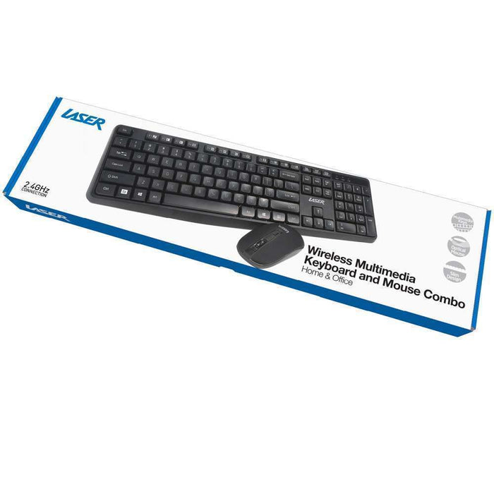 Laser Multimedia Wireless Keyboard & Mouse Combo