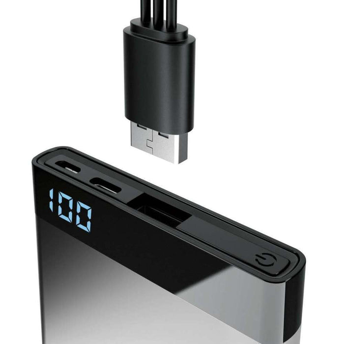 Laser 3000mAh Power Bank 3-In-1 Cable Black