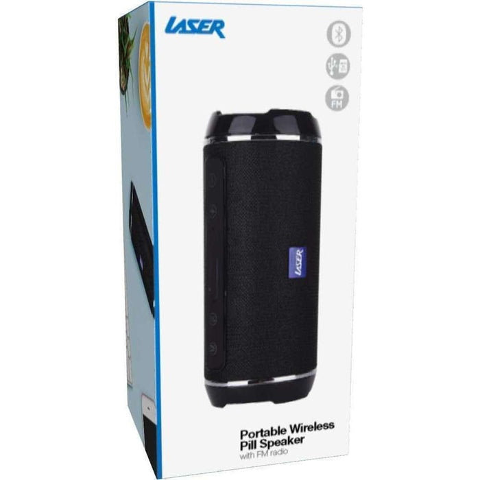 Laser Bluetooth Pill Speaker, Black