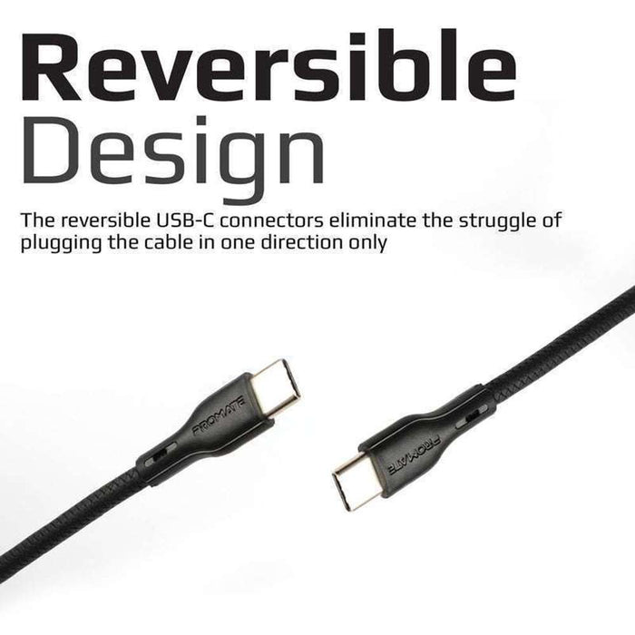 Promate 60W USB-C to USB-C Cable 2m Black
