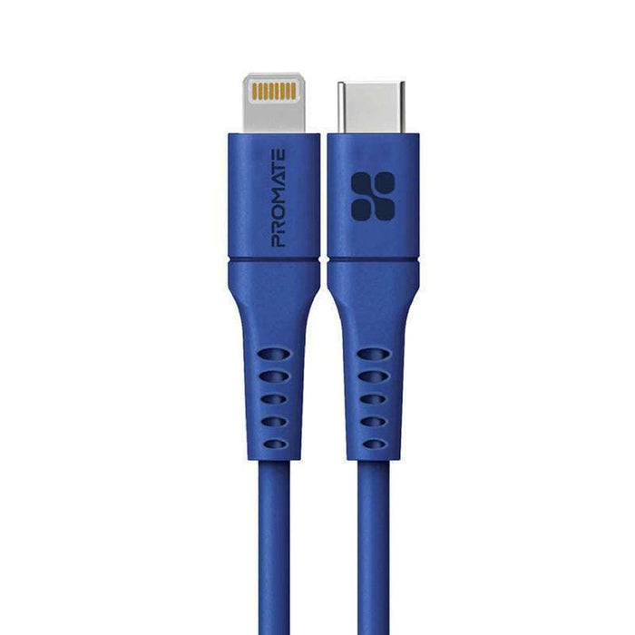 Promate 20W USB-C to Lightning Charge Cable 2m Blue