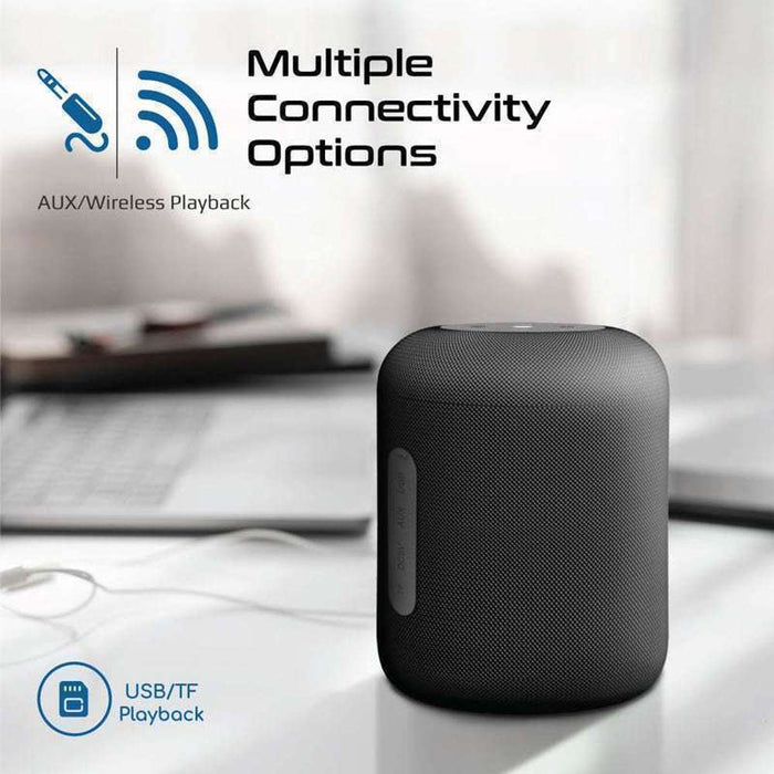 Promate 10W Bluetooth v5 Portable Speaker TF Card 3.5mm AUX FM Black