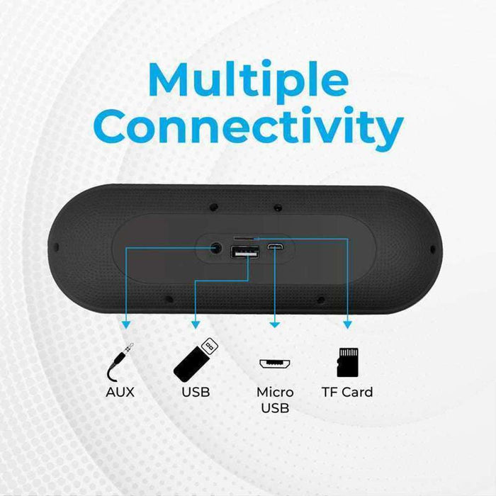 Promate 6W High Fidelity Bluetooth Speaker Mic USB AUX FM Black