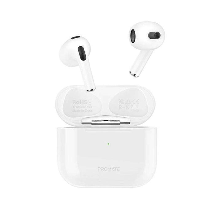 Promate Bluetooth v5.0 TWS Wireless Earphones White