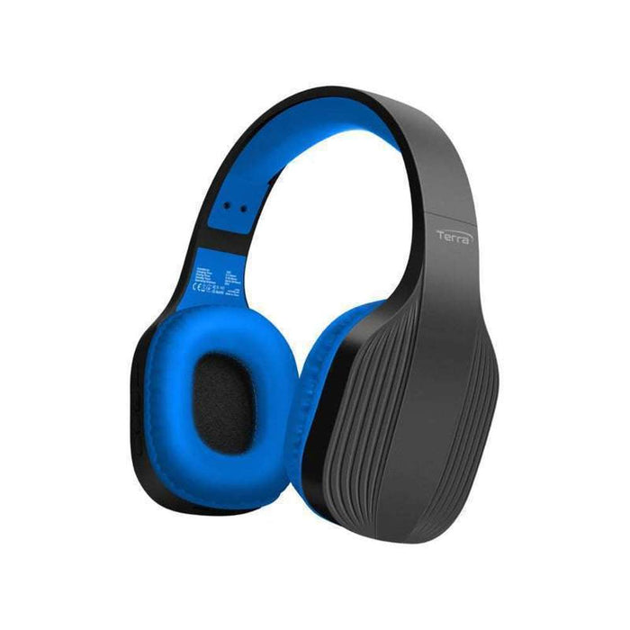 Promate Bluetooth v5 Over-Ear Headset TF/AUX Playback FM Blue