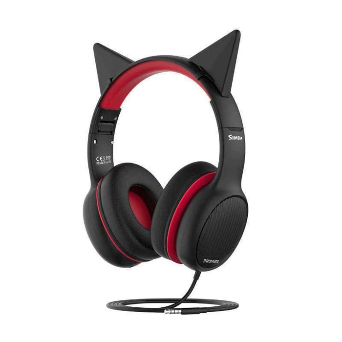 Promate Over-Ear Kid Safe Wired Headset Onyx
