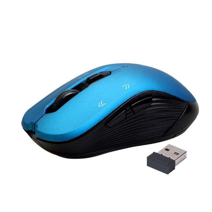 Promate 1600dpi Ergonomic Contoured Wireless Mouse Blue