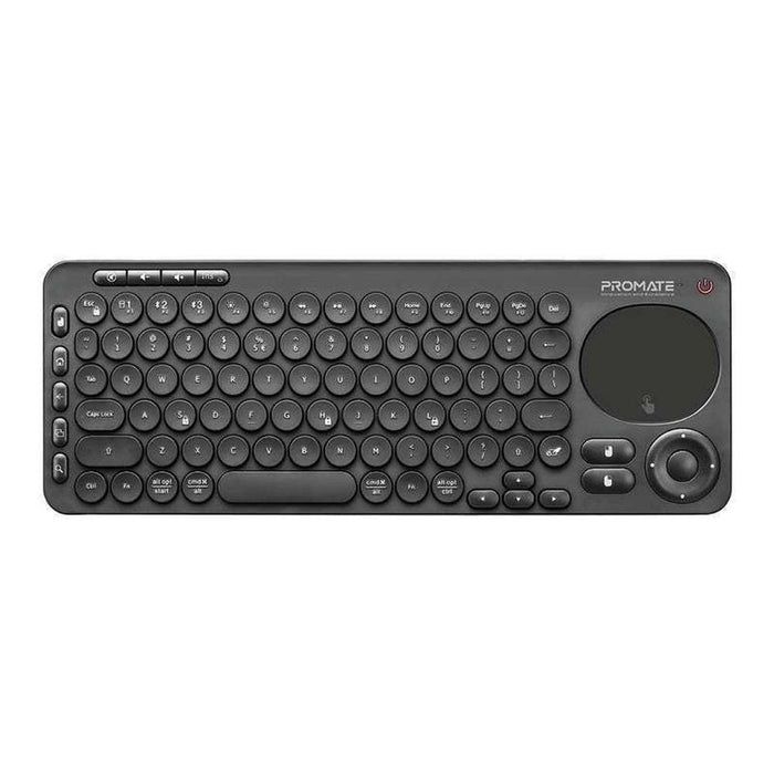 Promate Smart Portable Keyboard 3 Device Connectivity IR TV Remote Black