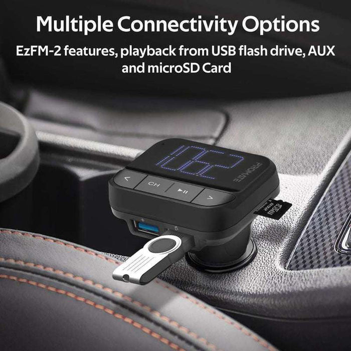Promate Car FM Transmitter TF USB Input USB Charging Port