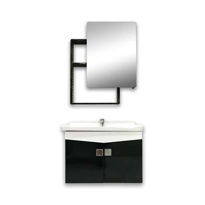 Maxfato Bath Cabinet Black C: 700 x 450 x 525 M: 600 x 740 x 120mm
