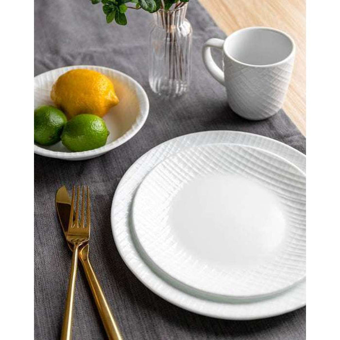 Corelle Embossed Lunch Plate Linen Weave 21cm