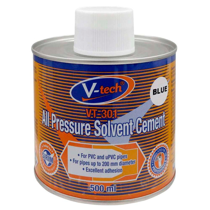 V-Tech PVC Solvent Cement Blue 500ml