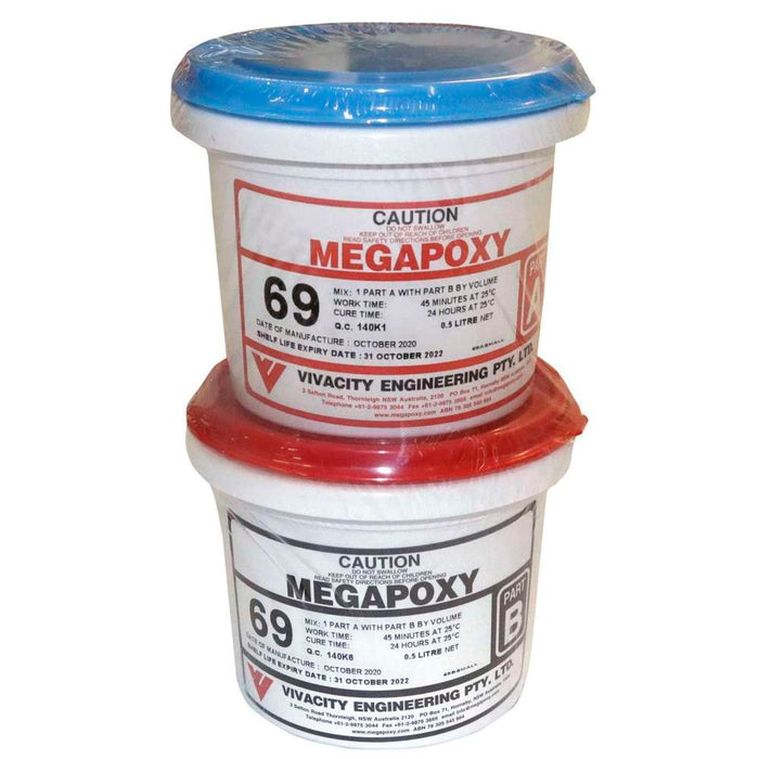 Megapoxy 69 Expoxy Adhesive 1L (Part A 0.5L Part B 0.5L)