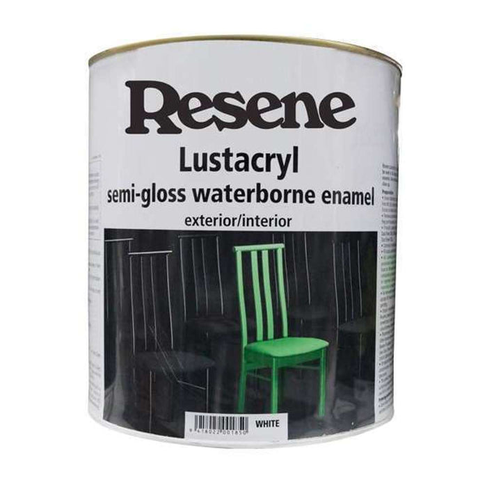 Resene Lustacryl Semi Gloss Enamel White 4L