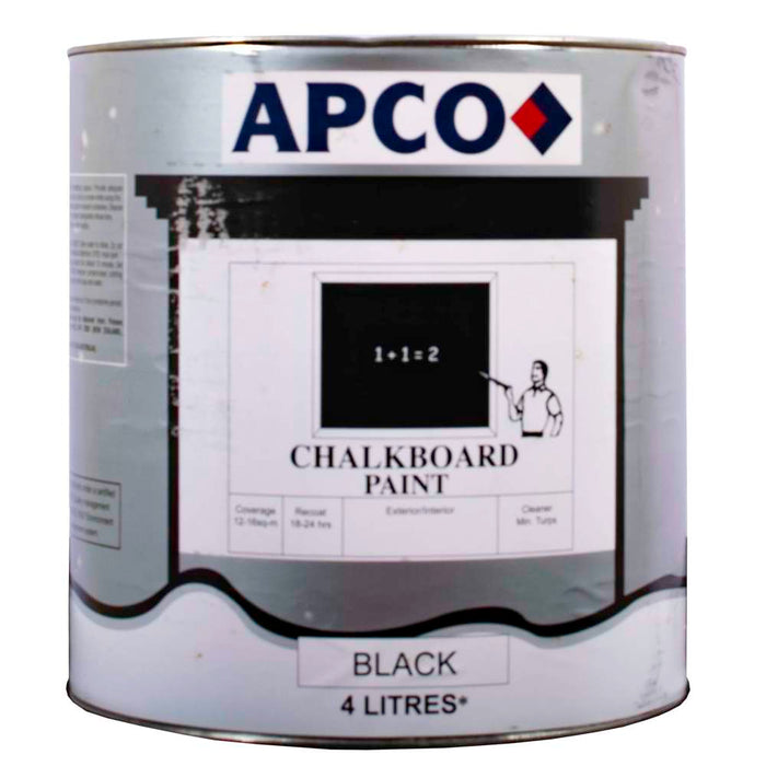 Apco Chalkboard Paint Black 4L