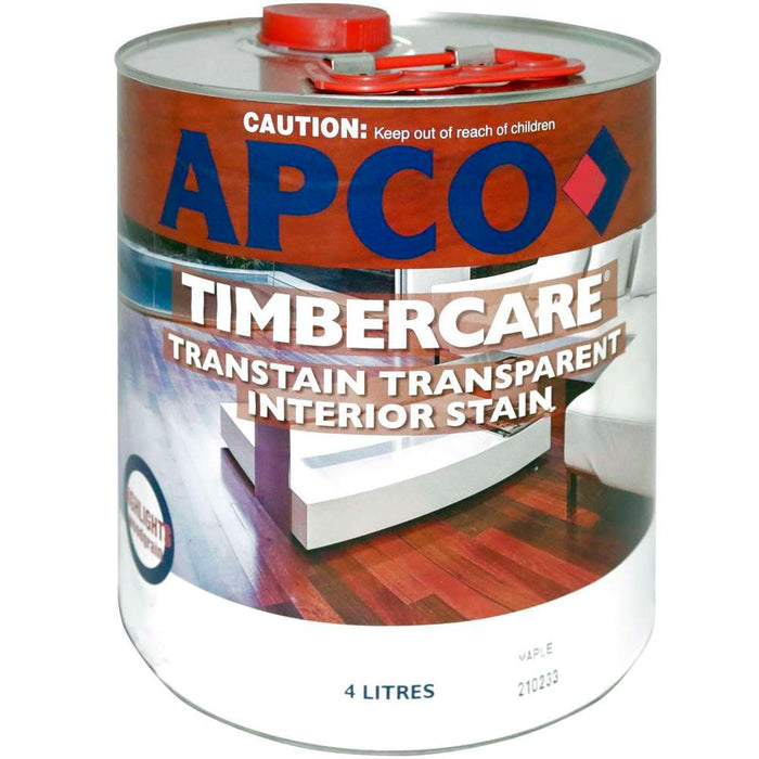 Apco Timbercare Transtain Transparent Stain Maple 4L