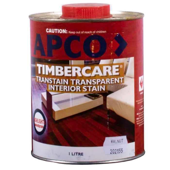 Apco Timbercare Transtain Transparent Stain Walnut 1L