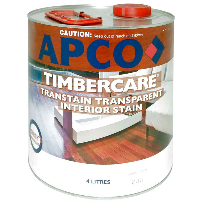 Apco Timbercare Transtain Transparent Stain Honey Gold 4L