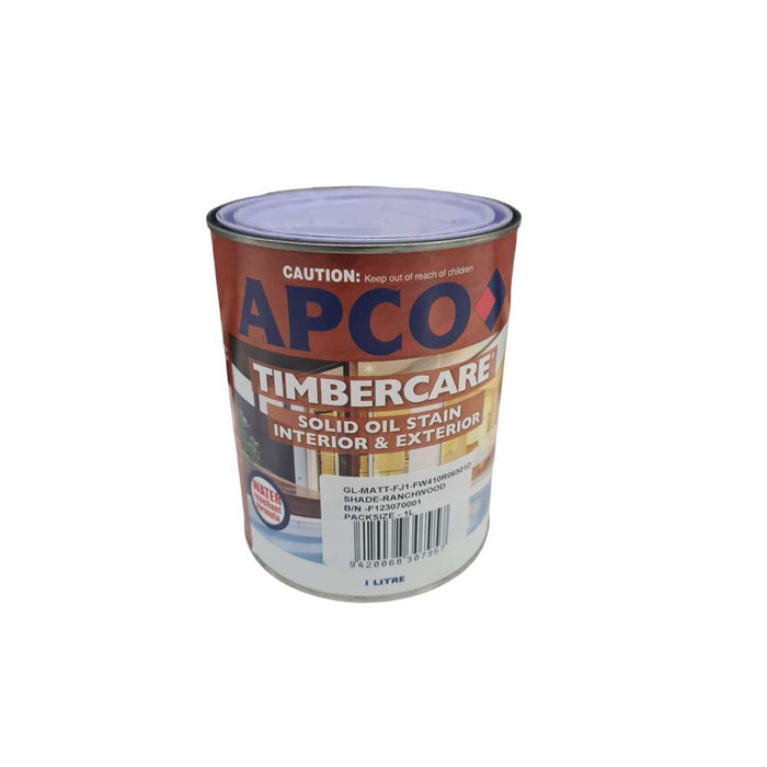 Apco Timbercare Solid Oil Stain Ranchwood 1L