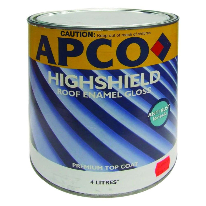 Apco Highshield Roof Paint Gloss Enamel Aluminium 4L