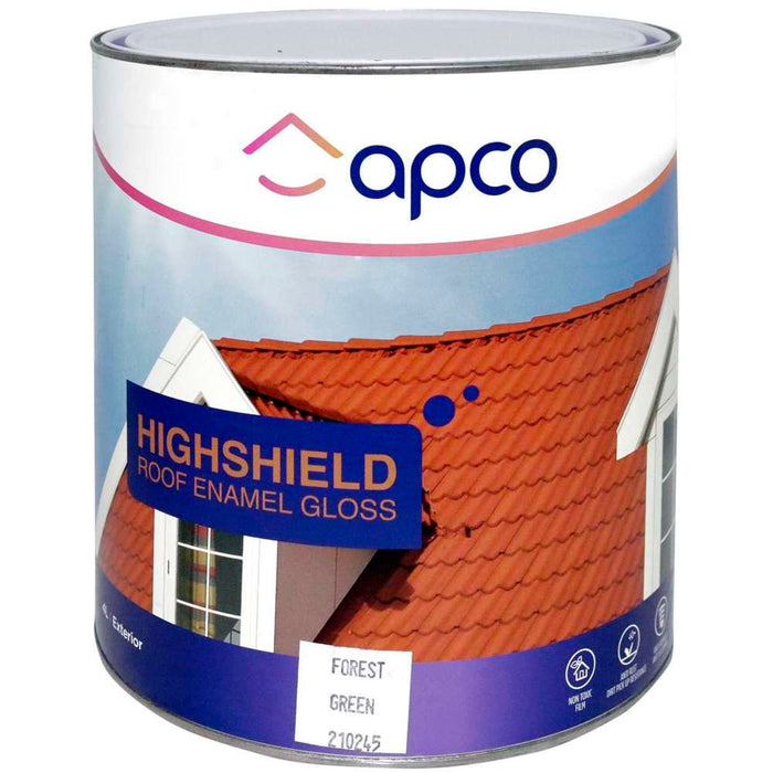 Apco Highshield Roof Paint Gloss Enamel Forest Green 4L