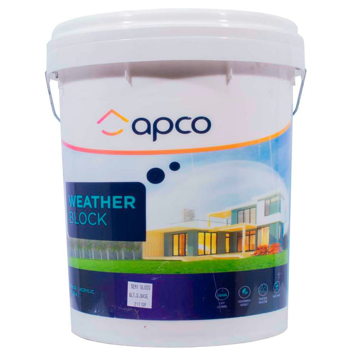 Apco Weatherblock Semi Gloss Acrylic Ultra Deep Base 20L