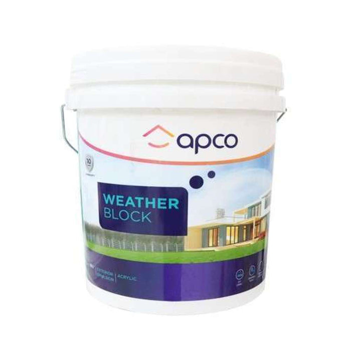 Apco Weatherblock Semi Gloss Acrylic White 10L