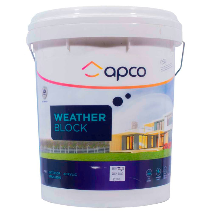 Apco Weatherblock Semi Gloss Acrylic Deep Base 20L