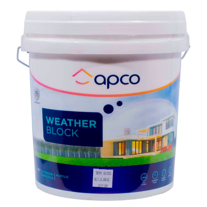 Apco Weatherblock Semi Gloss Acrylic Ultra Deep Base 10L