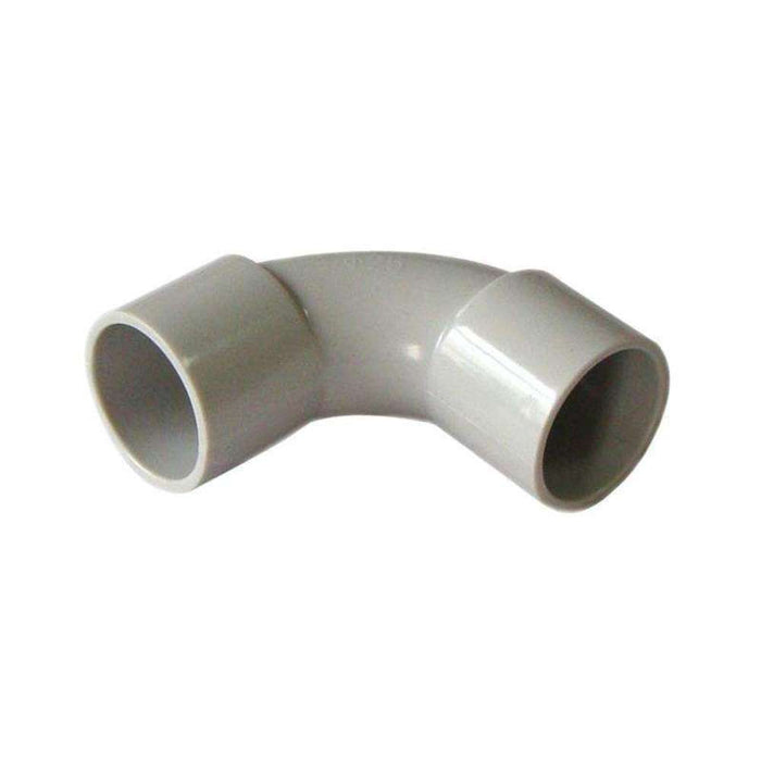 Ozlec Solid Elbow PVC 20mm Grey