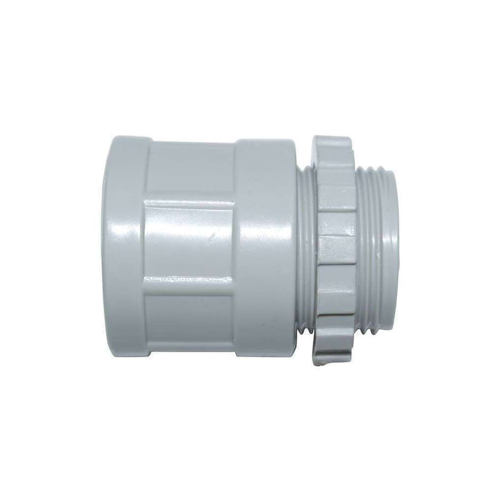 Ozlec Adaptors PVC Plain to Screw 25mm Grey