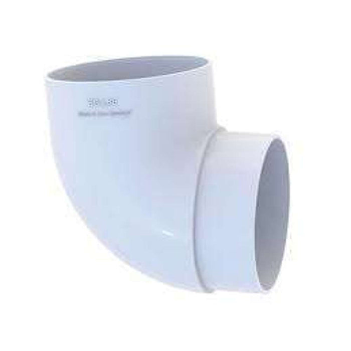 PVC Downpipe Socket Bend 80mm x 45D White