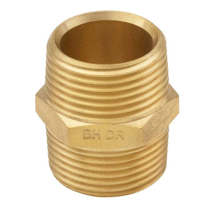 Brass Hex Nipple 15mm